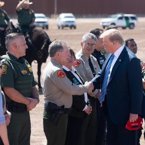 US-Präsident Donald Trump vergangenen Freitag bei seinem Besuch der Grenze zu Mexiko in Calexico im Bundesstaat Kalifornien