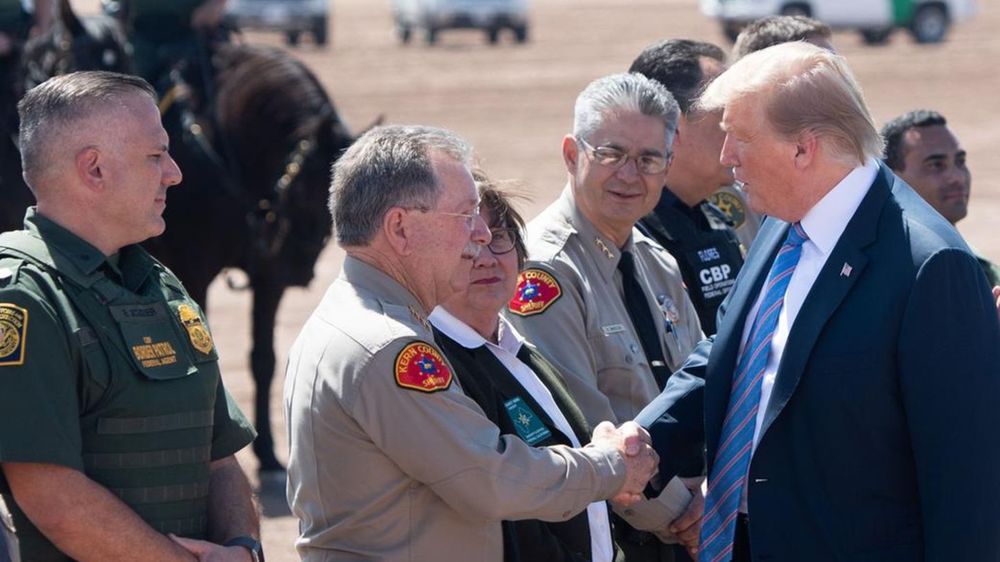US-Präsident Donald Trump vergangenen Freitag bei seinem Besuch der Grenze zu Mexiko in Calexico im Bundesstaat Kalifornien