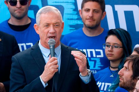 Benny Gantz bei einer Wahlkampfveranstaltung
