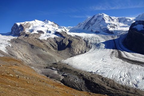 Der Gornergletscher in der Schweiz