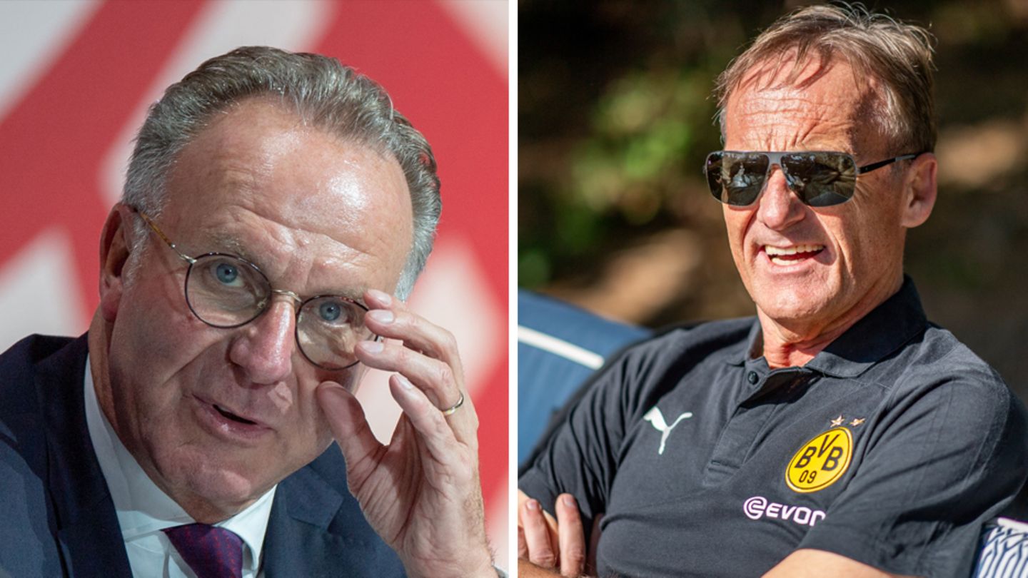 Bayern-Boss Karl-Heinz Rummenigge (l.) und BVB-Geschäftsführer Hans-Joachim Watzke