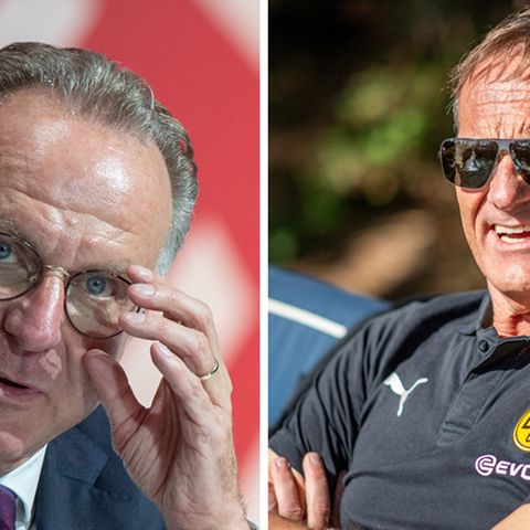 Bayern-Boss Karl-Heinz Rummenigge (l.) und BVB-Geschäftsführer Hans-Joachim Watzke