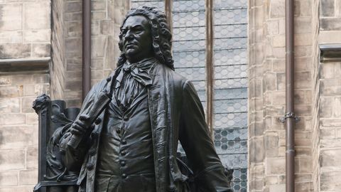 Denkmal vor der Thomaskirche: Johann Sebastian Bach