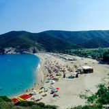 Griechenland: Thalatta Kalamitsi Village  Das Campingdorf in einer Bucht der Landzunge Sithonia, dem mittleren "Finger" der Chalkidiki, hat einen hohen ökologischen Anspruch: Die dort selbst angepflanzten Produkte werden im Restaurant verwendet. Die vielfältige Flora mit wildwachsenden Kräutern und Gewürzen sowie baumhohen Kakteen verschiedenster Sorten begeistert Naturliebhaber. Für sportliche Camper gibt es Yoga-, Aqua- und Pilateskurse, während kulturell Interessierte die antiken Städte und Ausgrabungen in der Nähe besichtigen können.   Infos: www.thalattacamp.gr/de/pages/kalamitsicamping
