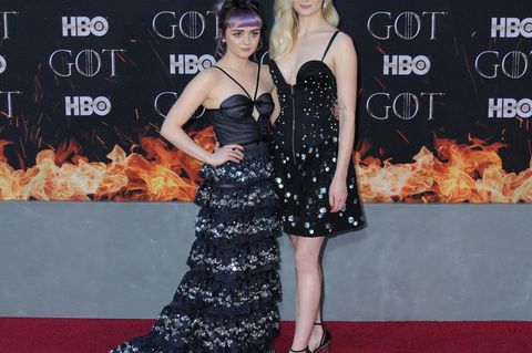Ihren "Game of Thrones"-Look legten Maisie Williams (links) und Sophie Turner schnell ab.