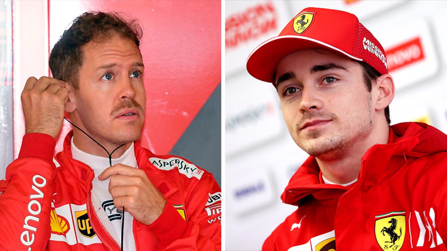 Sebastian Vettel (l.) und Charles Leclerc: Noch geht es gesittet zu zwischen den beiden Ferrari-Piloten