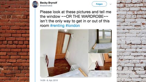 Wohnungsnot in London: kuriose Anzeige für WG-Zimmer ohne Tür