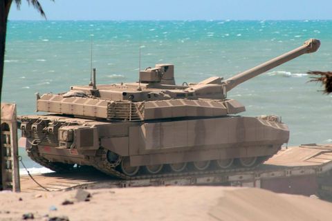 Ein französischer Leclerc-Panzer im Jemen