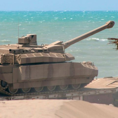 Ein französischer Leclerc-Panzer im Jemen