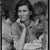 Migrant Mother von Dorothea Lange zeigt das Elend der heimatlosen Farmer, die von der Dürre vertrieben worden waren.