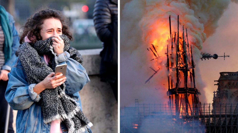 Notre-Dame brennt und Paris singt und betet Notre-Dame brennt und Paris singt und betet