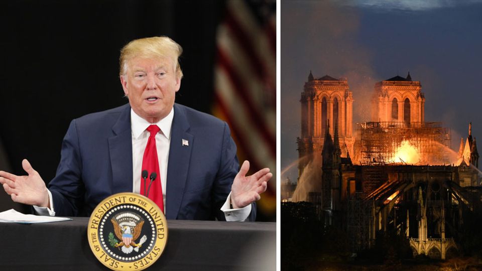 Trump äußerte sich zum Brand in Notre-Dame