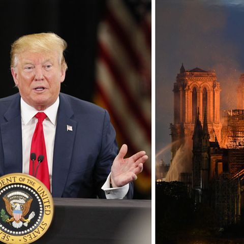 Trump äußerte sich zum Brand in Notre-Dame
