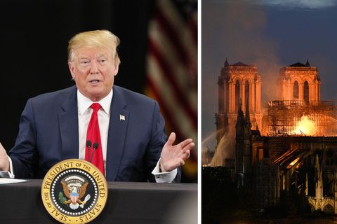 Trump äußerte sich zum Brand in Notre-Dame