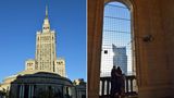Bild 1 von 10 der Fotostrecke zum Klicken:  Kulturpalast  Der 237 Meter hohe Turm aus den frühen 1950er Jahren im Zentrum der Hauptstadt ist mehr als nur ein Orientierungspunkt bei Spaziergängen: Das im Stil des sozialistischen Klassizismus errichtete "Geschenk der sowjetischen Nation" mit seinen mehr als 3000 Räumen kann per Führung besichtigt und die Aussichtsetage in der 30. Etage per Fahrstuhl besucht werden. Rechts im Bild: der Blick von oben nach Westen auf das Wohnhochhaus von Daniel Libeskind. Metro: Centrum  Infos: www.pkin.pl