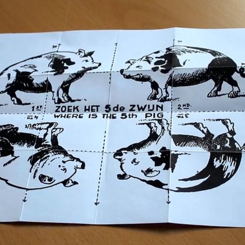 Fundstück begeistert Twitter: "Das fünfte Schwein": Mit diesem geheimnisvollen Faltblatt verspotteten die Alliierten Hitler