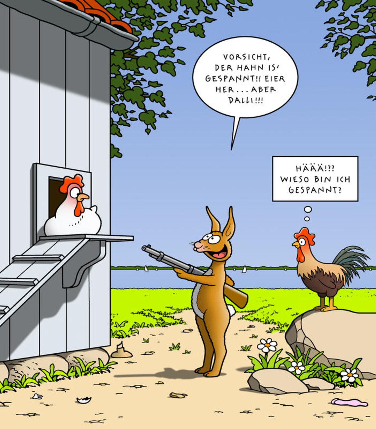 Oster-Cartoons: Hier sind die Eier versteckt!
