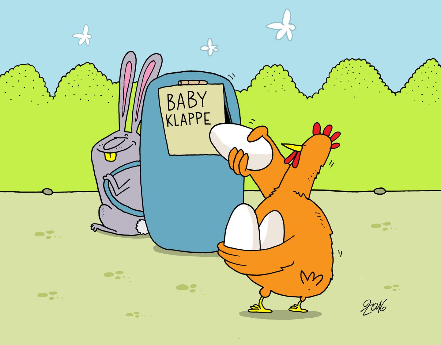 Cartoon zu Ostern  Hier sind die Eier  versteckt STERN de