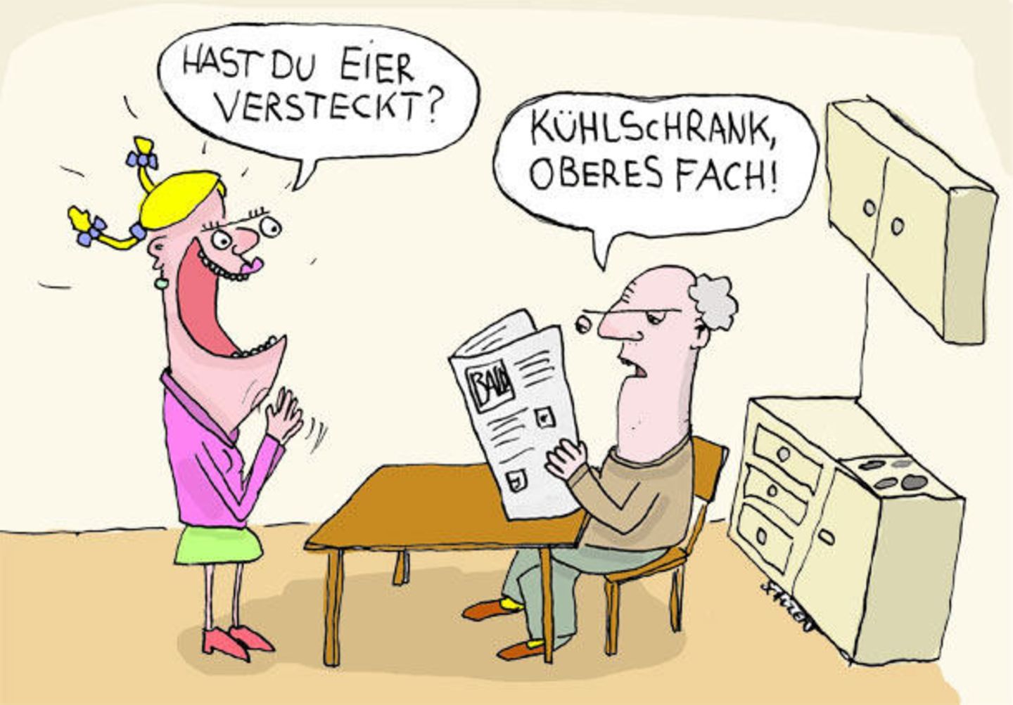 Oster-Cartoons: Hier sind die Eier versteckt!