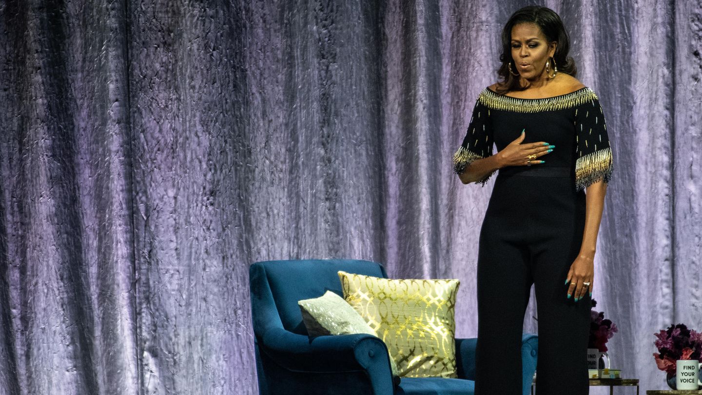Michelle Obama auf der Bühne