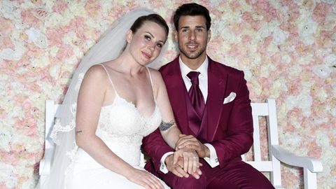 Caona Maron und Leonard Freier bei ihrer Hochzeit im Juni 2018