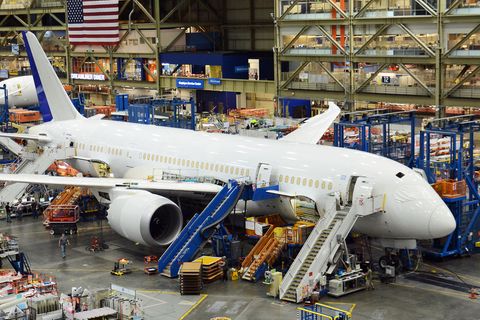 Die Produktion des Boeing 787, auch "Dreamliner" genannt, erfolgt in den USA an zwei Standorten