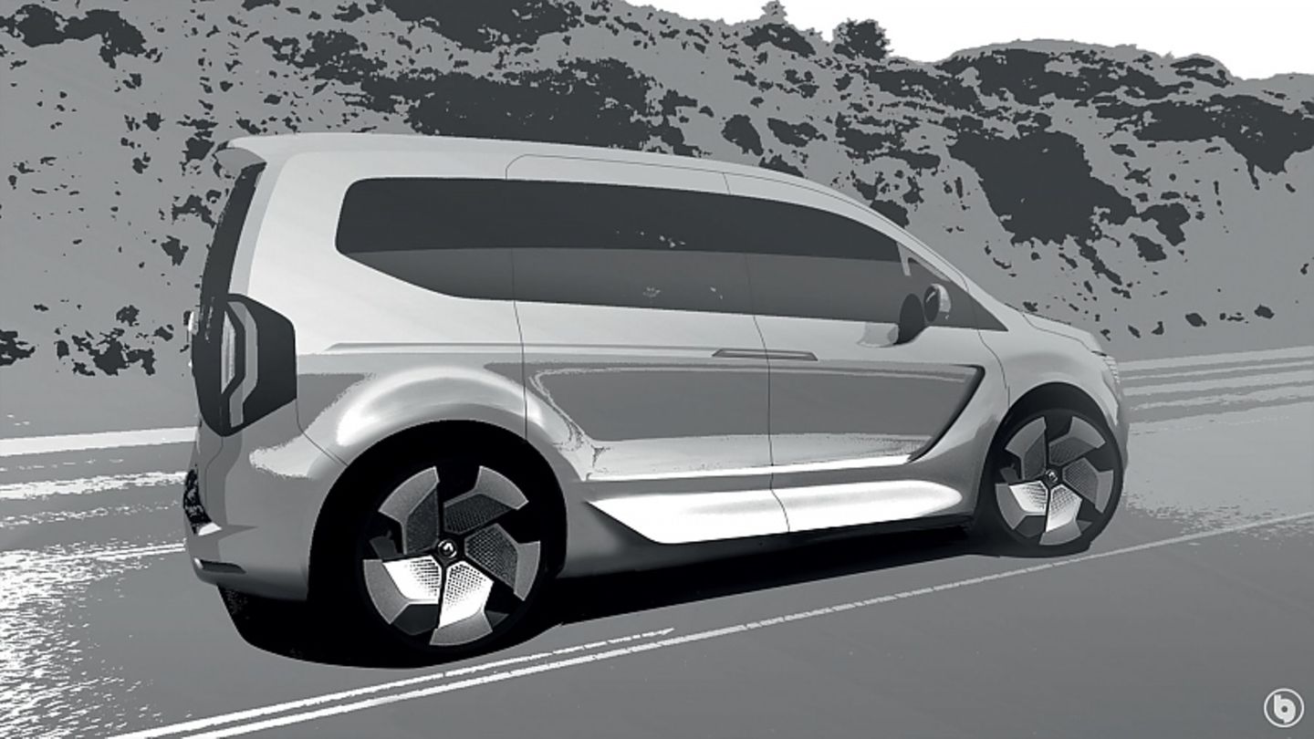 Erste Skizzen des Renault Kangoo Z.E. Concept waren noch sehr optimistisch