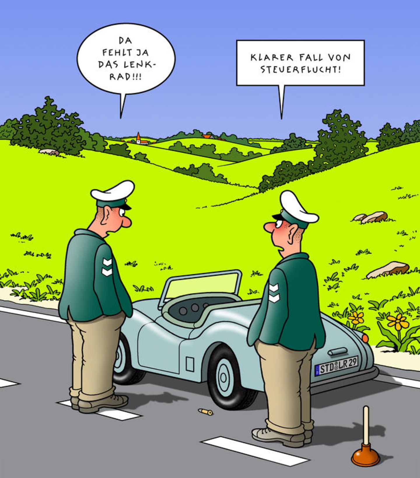 Auto-Cartoons: Was tankt eigentlich Helene Fischer?