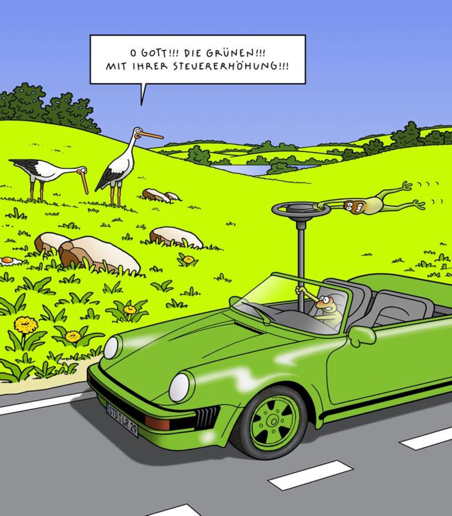 Auto-Cartoons: Was tankt eigentlich Helene Fischer?