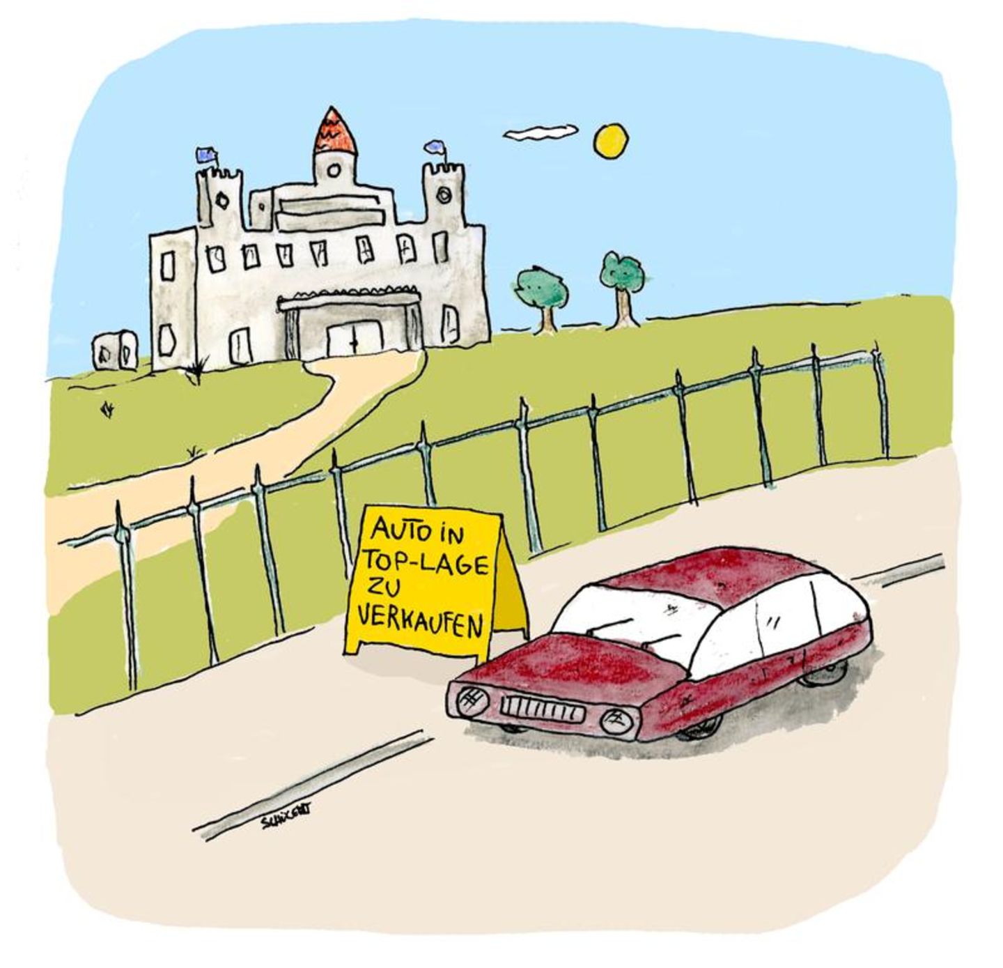 Auto-Cartoons: Was tankt eigentlich Helene Fischer?