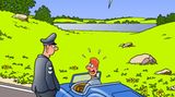 Auto-Cartoons: Was tankt eigentlich Helene Fischer?