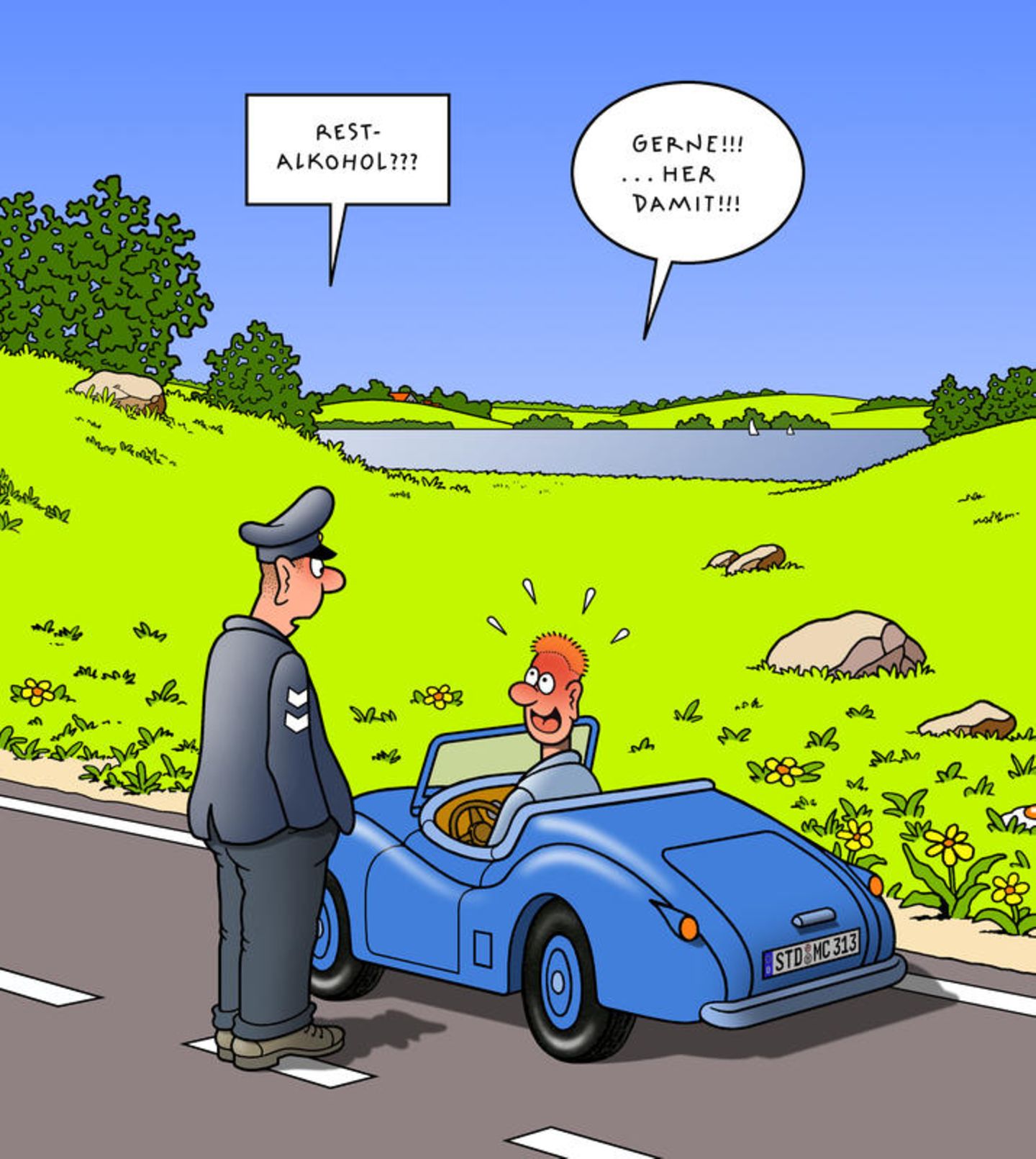 Auto-Cartoons: Was tankt eigentlich Helene Fischer?
