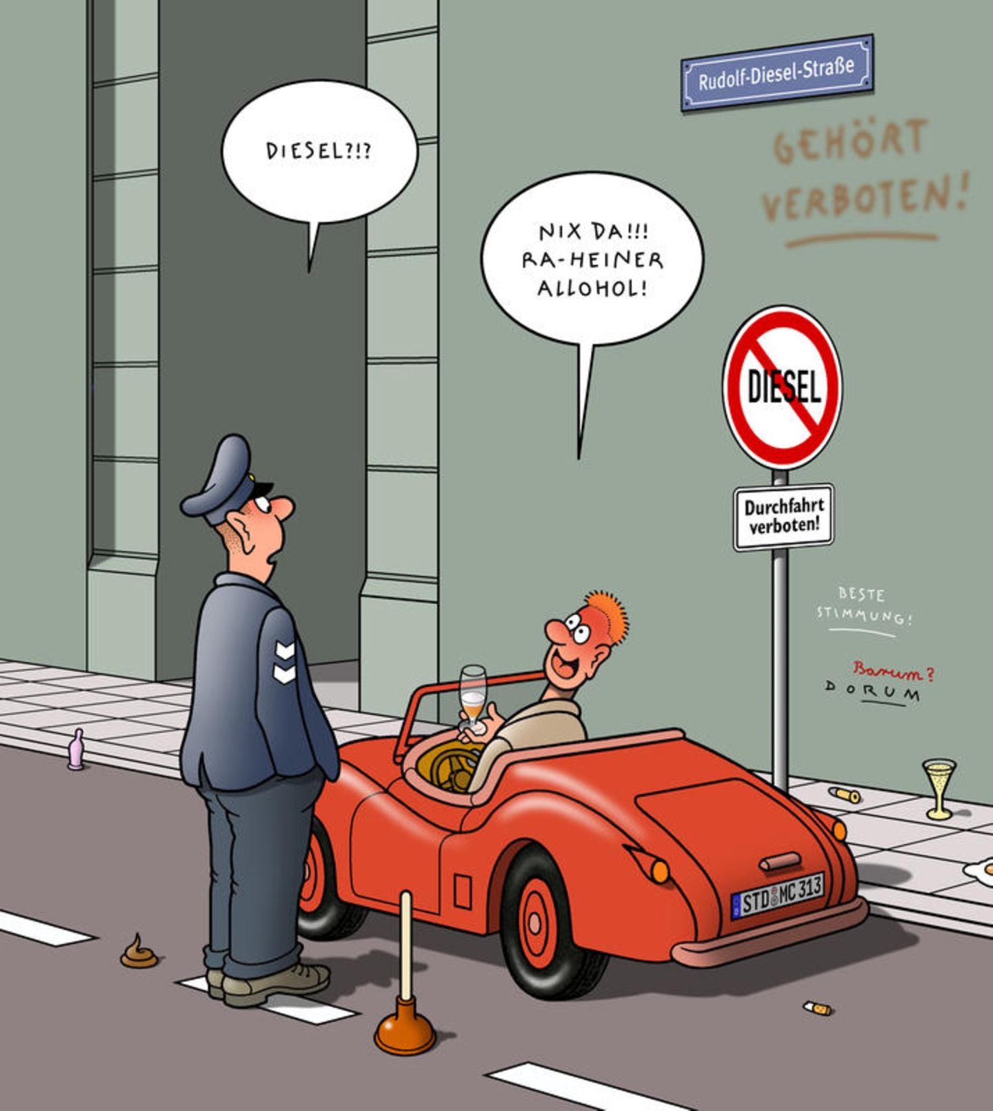 Auto-Cartoons: Was tankt eigentlich Helene Fischer?