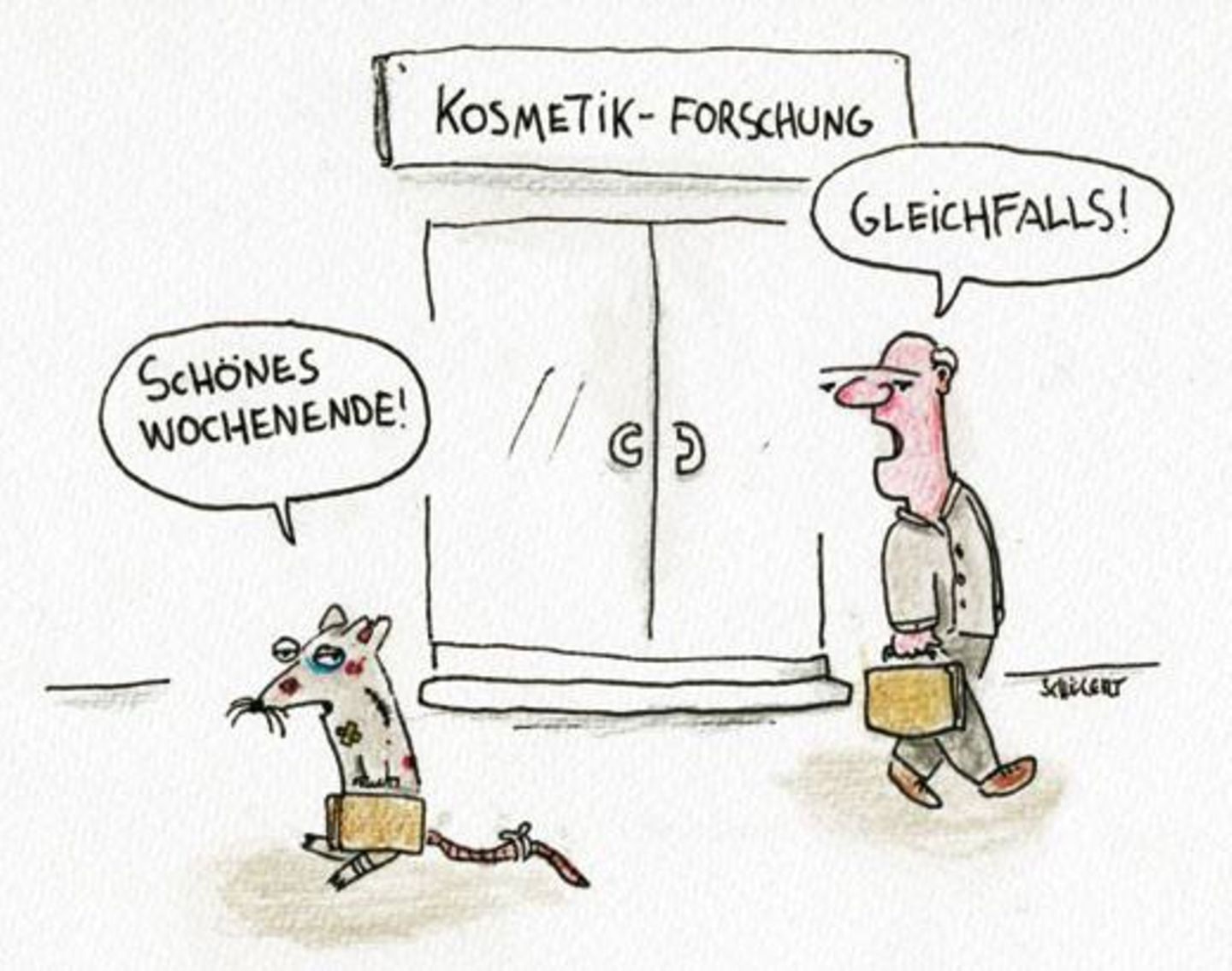 Cartoons von Tobias Schülert: Klimawandel - So schlecht geht es Frau Holle