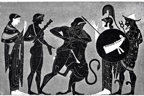 Athene und Hermes und der Nemeische Löwe