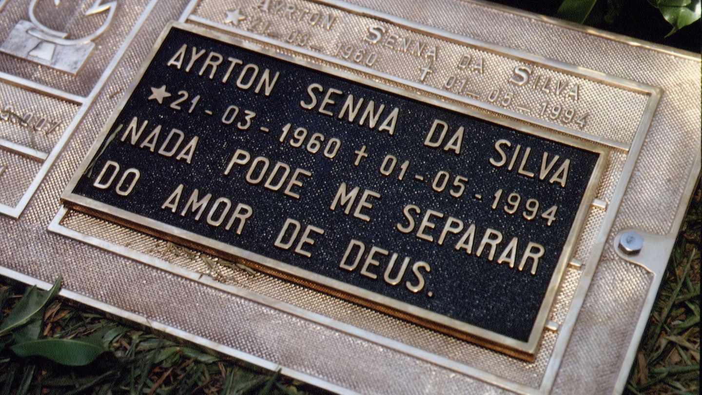 Der Grabstein von Ayrton Senna