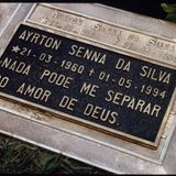 Der Grabstein von Ayrton Senna