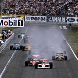 Ayrton Senna auf dem Hockenheimring