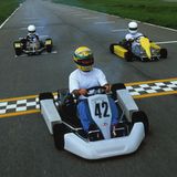 Ayrton Senna in einem Kart