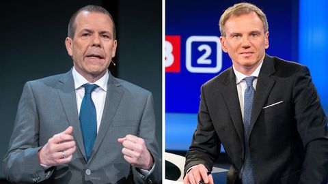 Harald Vilimsky (l.) ist Generalsekretär und EU-Spitzenkandidat der FPÖ, Armin Wolf interviewte ihn vergangene Woche live im ORF