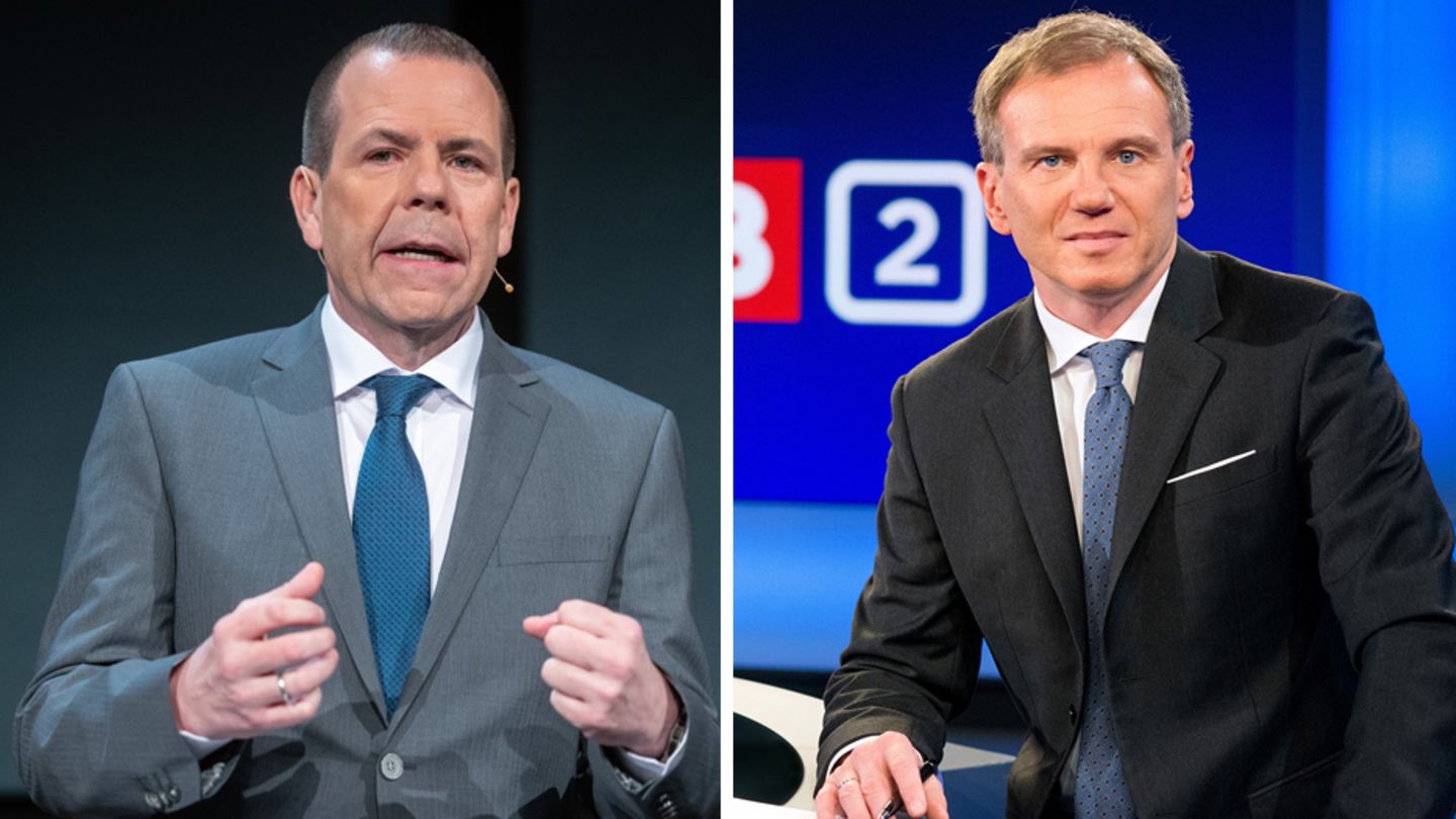 Harald Vilimsky (l.) ist Generalsekretär und EU-Spitzenkandidat der FPÖ, Armin Wolf interviewte ihn vergangene Woche live im ORF