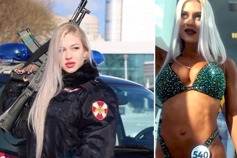 Anna Khramtsova hat einen ungewöhnlichen Job – sie ist Soldatin bei der russischen Nationalgarde.