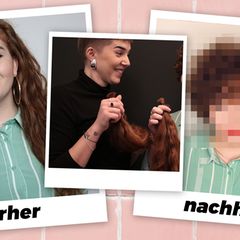 NEON-Redakteurin Ivy hat ihre Haare gespendet