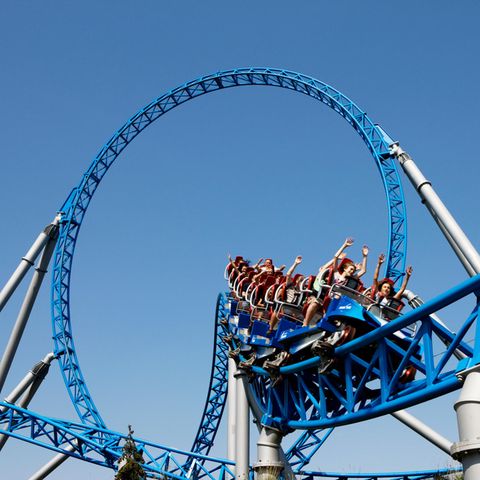 Eine Achterbahn im Europapark Rust
