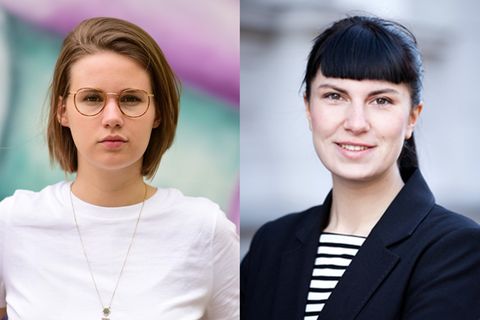 Die zwei jungen Frauen Ida Sassenberg und Hanna Seidel
