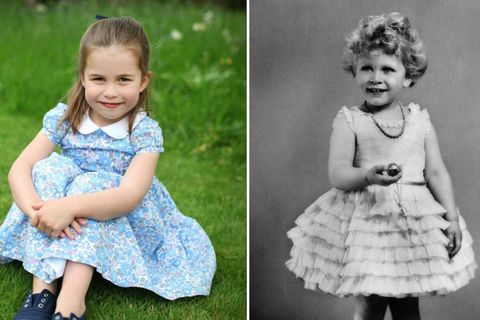Kinderbilder der Tochter von William und Kate, Prinzessin Charlotte (4), zeigen große Ähnlichkeiten mit ihrer Uroma, Queen Elizabeth (91), die auf diesem Bild von 1930 als Kind zu sehen ist. 