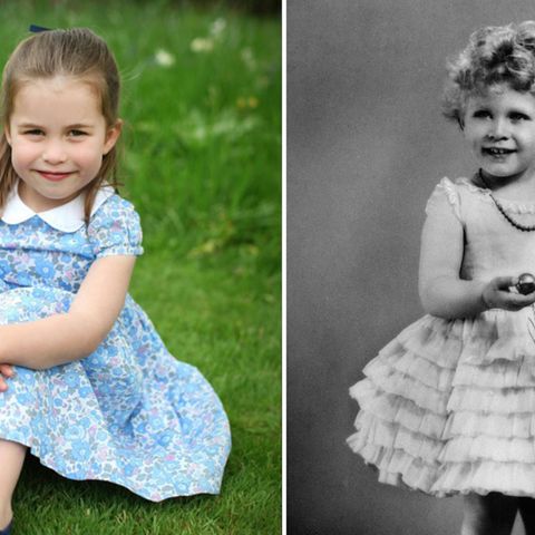 Kinderbilder der Tochter von William und Kate, Prinzessin Charlotte (4), zeigen große Ähnlichkeiten mit ihrer Uroma, Queen Elizabeth (91), die auf diesem Bild von 1930 als Kind zu sehen ist. 