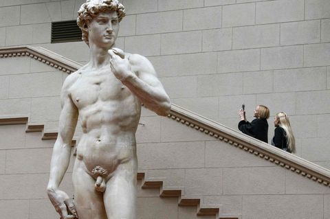 Eine Replika einer Michelangelo-Statue