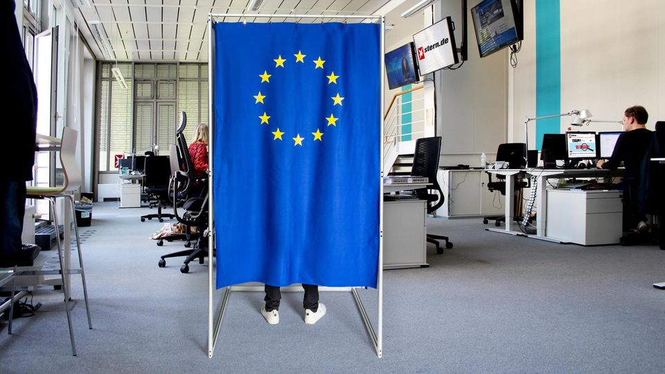 Europawahl im Newsroom von stern.de