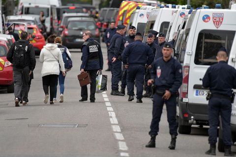 Polizeiaufgebot in Toulouse